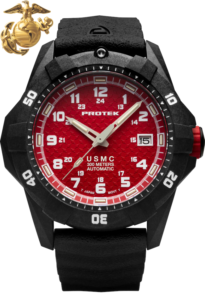 Protek PT1212 USMC Automatic – US Marine Corps Dive Watch, 300M WR
