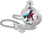 MARVEL Spiderman Pocket Watch, Closing Cover and Chain, XWA5520