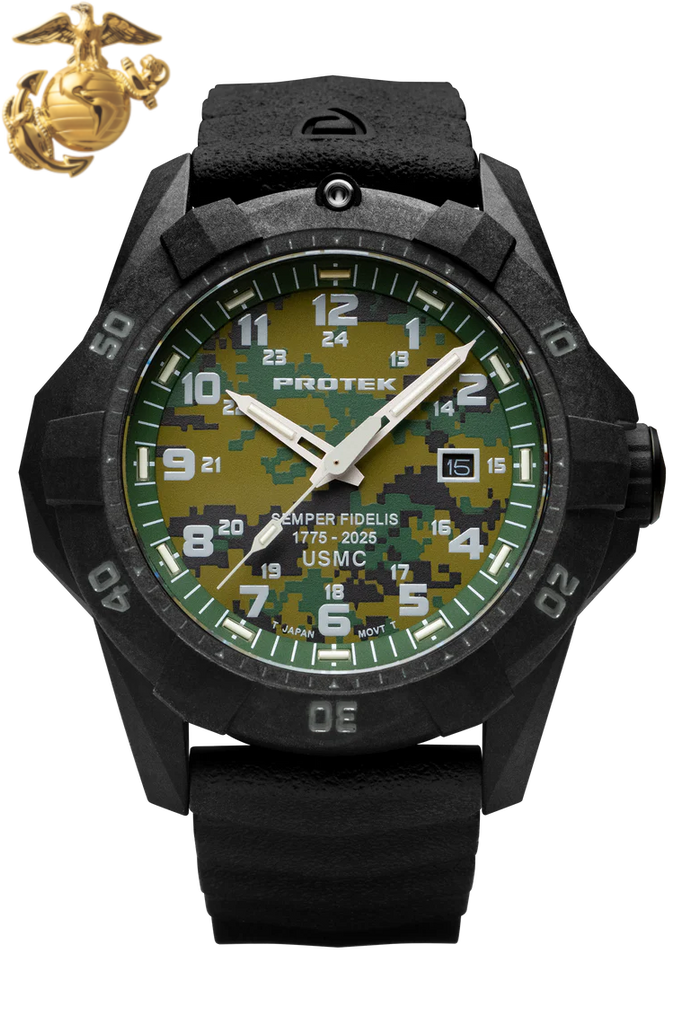 NEW! Protek PT1015SFC USMC – US Marine Corps Dive Watch, 300M WR