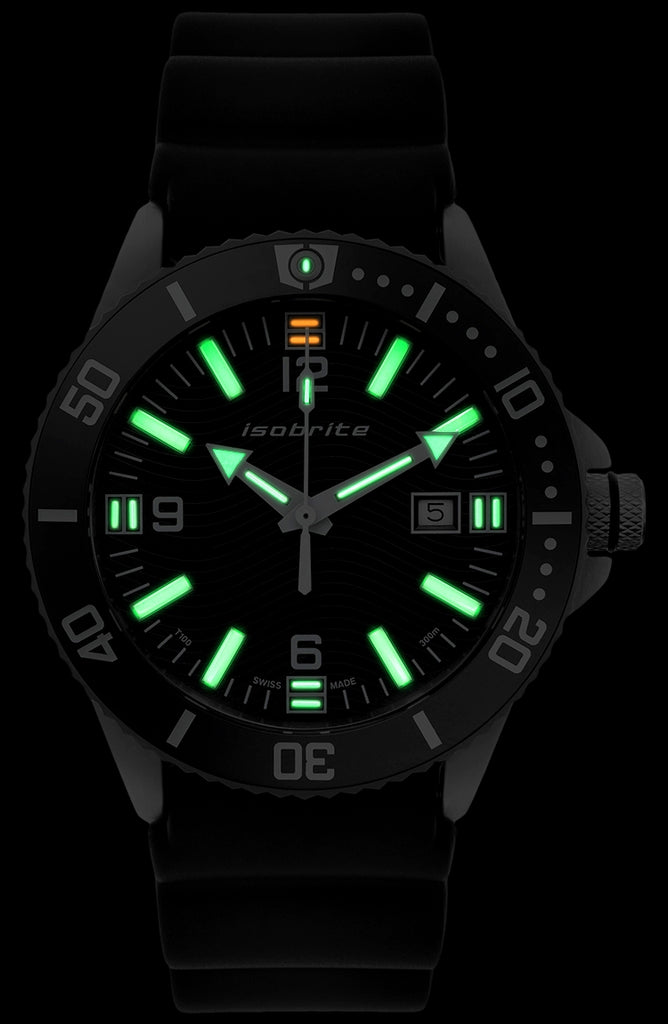 IsoBright ISO1201 -TT Amphibian Dive Watch, 300 Meter WR, T100