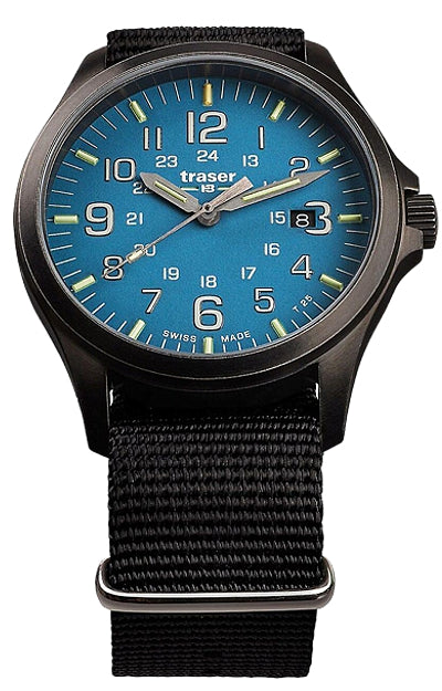 Traser P67 Officer Pro with Sky Blue Glowing Dial plus Tritium Watch 1 –  Gem of the Day