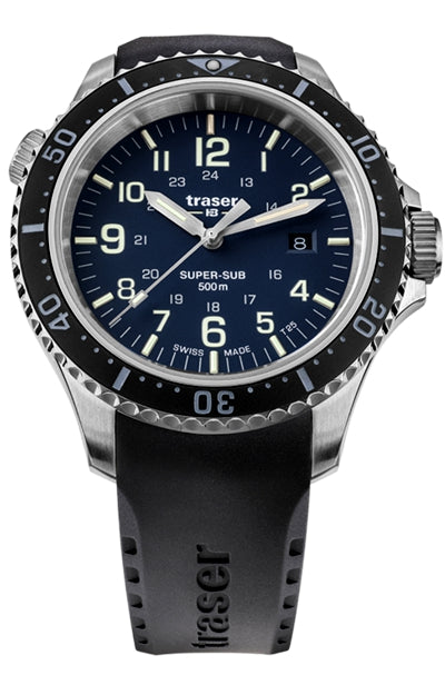Traser P67 Super-Sub 500 Meter TRITIUM and Super-Luminova Dive