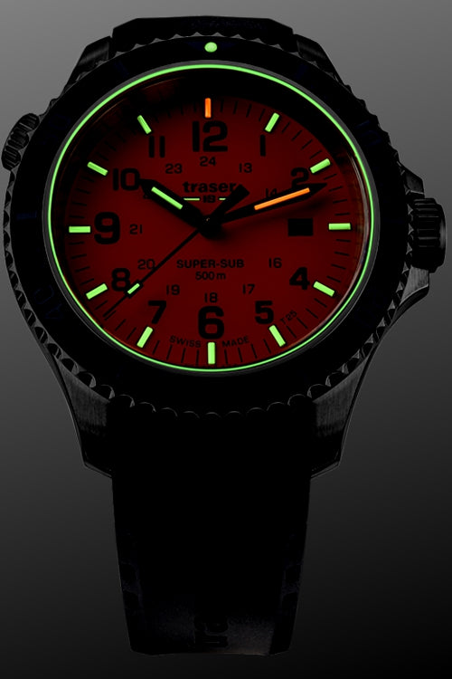 Traser P67 Super-Sub 500 Meter TRITIUM Professional Dive Watch
