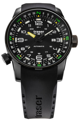 Traser P68 Pathfinder Automatic Tritium Watch with New Signature Rubber Dive Strap, 109741