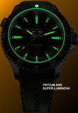 Traser P67 Diver Swiss Automatic, Tritium Illumination, Green Dial and Green Dive Strap - 110327