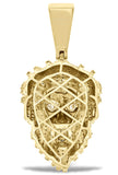 Large Diamond Lion Head Pendant, 10k Gold, over 1.33 carats of Diamonds t.w.