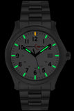 ArmourLite Field Tritium Watch, AL106 White Dial, Shatterproof Armourglass, Steel Bracelet