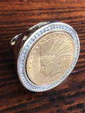 Men's Massive Gold Coin and Diamond Ring, Genuine USA $10 Indian Head Eagle, 1 1/3 ctw Diamonds