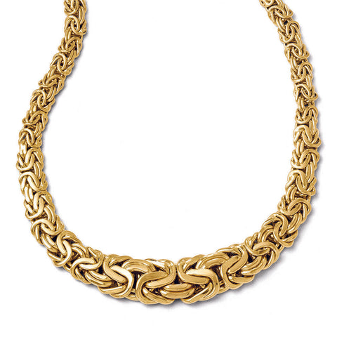 Leslie's 14k Gold Graduated Byzantine Necklace, 17 inches, LF179-17