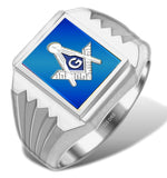 Blue Lodge Masonic Rings, Custom Made in Gold Vermeil or Sterling Silver