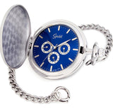 Speidel Classic Triple Subdial Closing Cover Pocket Watch with Chain, 35506154