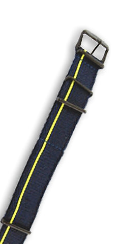 Traser Genuine OEM Blue & Yellow Nylon Strap Black Trim 24mm for Pathfinder