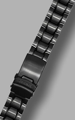 Traser Black PVD Solid Link Steel Signature Bracelet - 22 mm