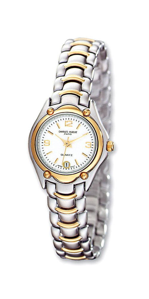 Charles Hubert Ladies Two-Tone Gold-finish White Dial Quartz Watch Charles Hubert Ladies Two-Tone Gold-finish White Dial Quartz  main image 4