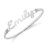 Personalized Name Bangle Bracelet for Children and Adults, Sterling Silver or Gold Vermeil