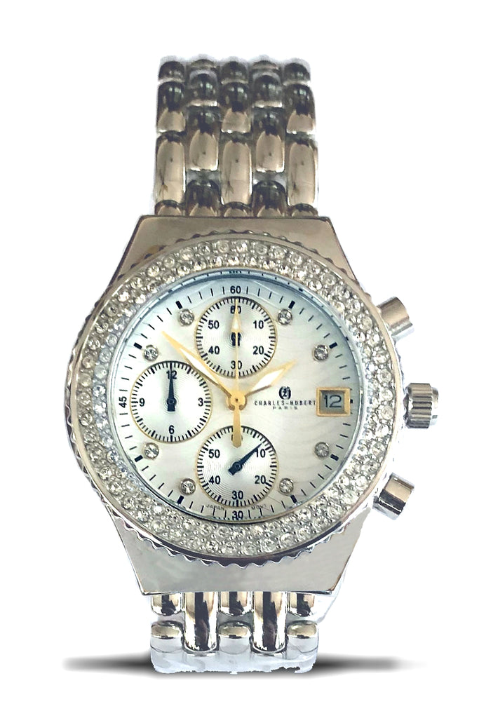 CLOSEOUT! Charles-Hubert Paris Crystal Women's Chronograph