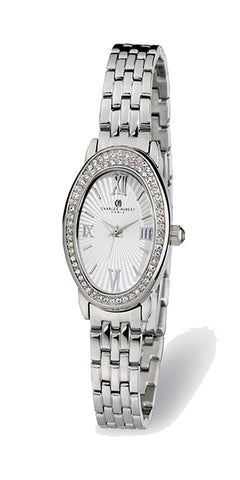 Ladies Charles-Hubert Paris Swarovski Crystal Stainless Steel Bracelet Watch XWA4919