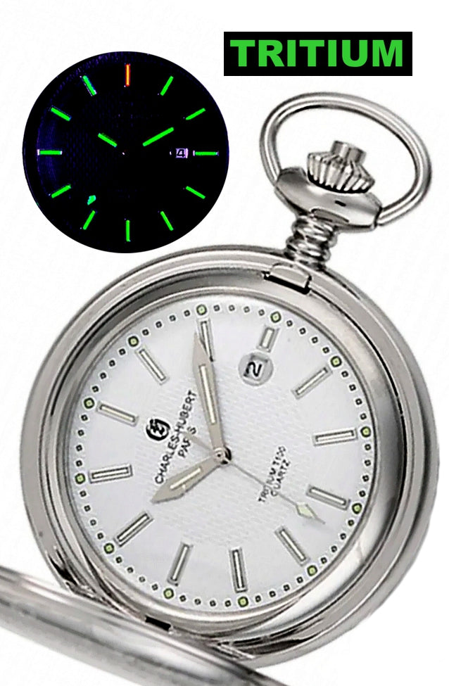 Charles-Hubert Paris T100 Tritium Pocket Watch, Hunter's Case with