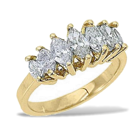 7 diamond marquise anniversary ring Clearance