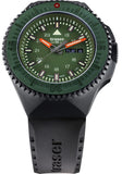Traser P69 Black Stealth Military Tritium Watch, Green Dial, Black Dive Strap, model 109859