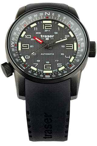 NEW! Traser P68 Pathfinder T100 Tritium Automatic Watch, Grey, Dive Strap 110594