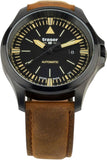 Traser P67 Officer Pro Automatic, Black & Tan Dial, Antiqued Leather Strap #110756