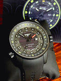 Traser SOLAR POWERED P68 Pathfinder Tritium Watch, Compass Bezel, Rubber Dive Strap 111401