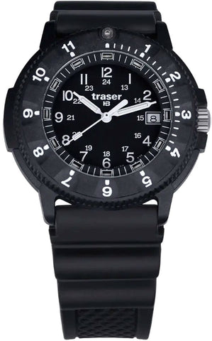 The Legendary traser P6500 Military Tritium Watch, Rubber Dive Strap, 111830