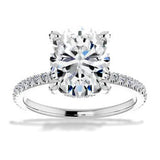 2 1/3 carat Oval Diamond Engagement Ring with 68 Accent Diamonds, 14k Gold