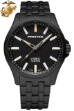 Protek PT3102BR – Black Titanium USMC Field Watch, 100M WR, Black Dial with Tritium T100 Illumination, Black Titanium Bracelet