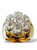 5 carats of Diamonds, Magnificent Men's 7 Diamond Cluster, 14K Gold