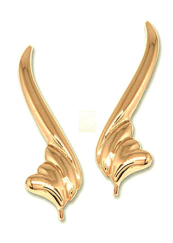 NEW! White 14k Gold Bamboo Hoop Earrings, Very Large, 36mm Diameter