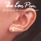Jose Jay's 14k Ear Pin Ear Climber Earrings Side Heart, #8758