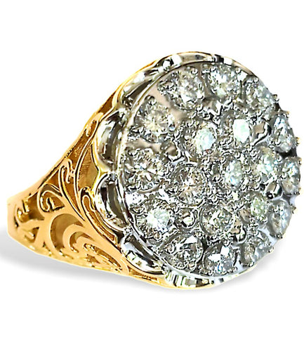 Exciting NEW Men's 2 carat t.w. Kentucky Cluster Diamond Ring