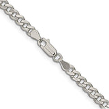 CURB LINK Chain, 4.5mm width, SOLID Sterling Silver, Any Length