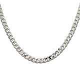 CURB LINK Chain, 4.5mm width, SOLID Sterling Silver, Any Length