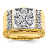 Men's 15 Diamond, 1.75 carat total weight, 14k Gold Ring by IB Goodman, B220080-4YWLG