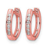 Rose Gold and Diamond Mini-Hoops 10k