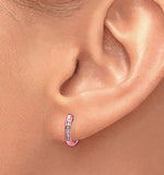 Rose Gold and Diamond Mini-Hoops 10k