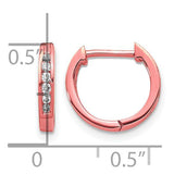 Rose Gold and Diamond Mini-Hoops 10k
