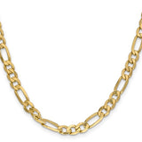 14k Solid Gold Figaro Chain, 6.25mm wide, 22 inches long