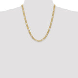 14k Solid Gold Figaro Chain, 6.25mm wide, 22 inches long