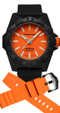 NEW! Protek PT4004 – Aggressor Dive Watch, 300M WR, Orange Dial with Tritium Illumination, BONUS: 2 Dive Straps