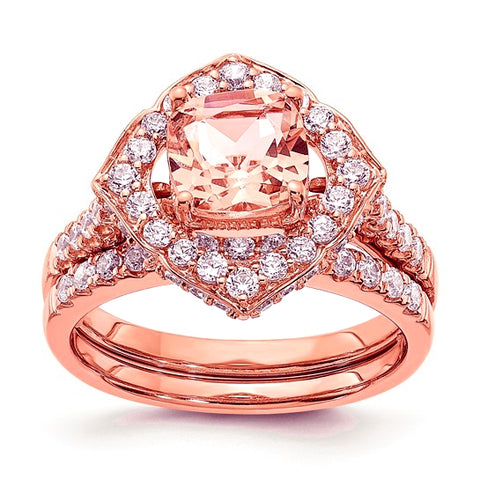 Daisy | 2.5 Pale Pink Morganite Engagement Ring | MTD