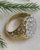 Men's Kentucky Cluster Diamond Ring, 1 carat of Diamonds total weight
