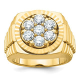 Men's Diamond President's Ring, 2 carat of Diamonds total weight, 14k Gold