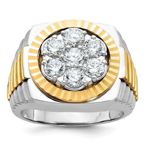 Men's Diamond President's Ring, 2 carat of Diamonds total weight, 14k Gold