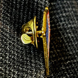 American Flag Lapel Pin, Full Color Enamel, Goldtone Pin