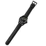 Protek PT3102 – Black Titanium USMC Field Watch, 100M WR, Black Dial with Tritium T100 Illumination, Black Leather Strap