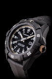 Protek PT1016 USMC – US Marine Corps Dive Watch, 300M WR, Black & Desert with Tritium Illumination, Rubber Strap